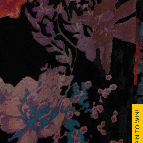 Lulus NWT Mood for Romance Black Floral Print Velvet Wrap Maxi Dress 👗 - Picture 6 of 10